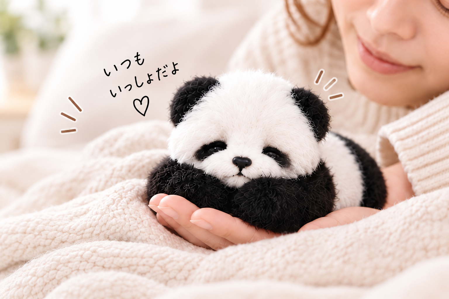 手の中でくつろぐPandai